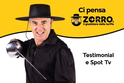 Zorro Biagio Izzo testimonial del nuovo Spot TV di Zorro.it